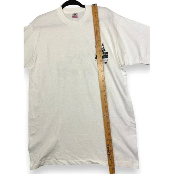 Vintage 1990 Tomkats Catering T Shirt L White Sgt Bilko Film Crew Promo Cat - Picture 13 of 14